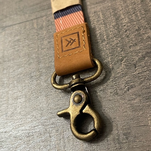 NWT Thread Wallet Wrist Lanyard Leather/Textile O/S - Picture 2 of 2